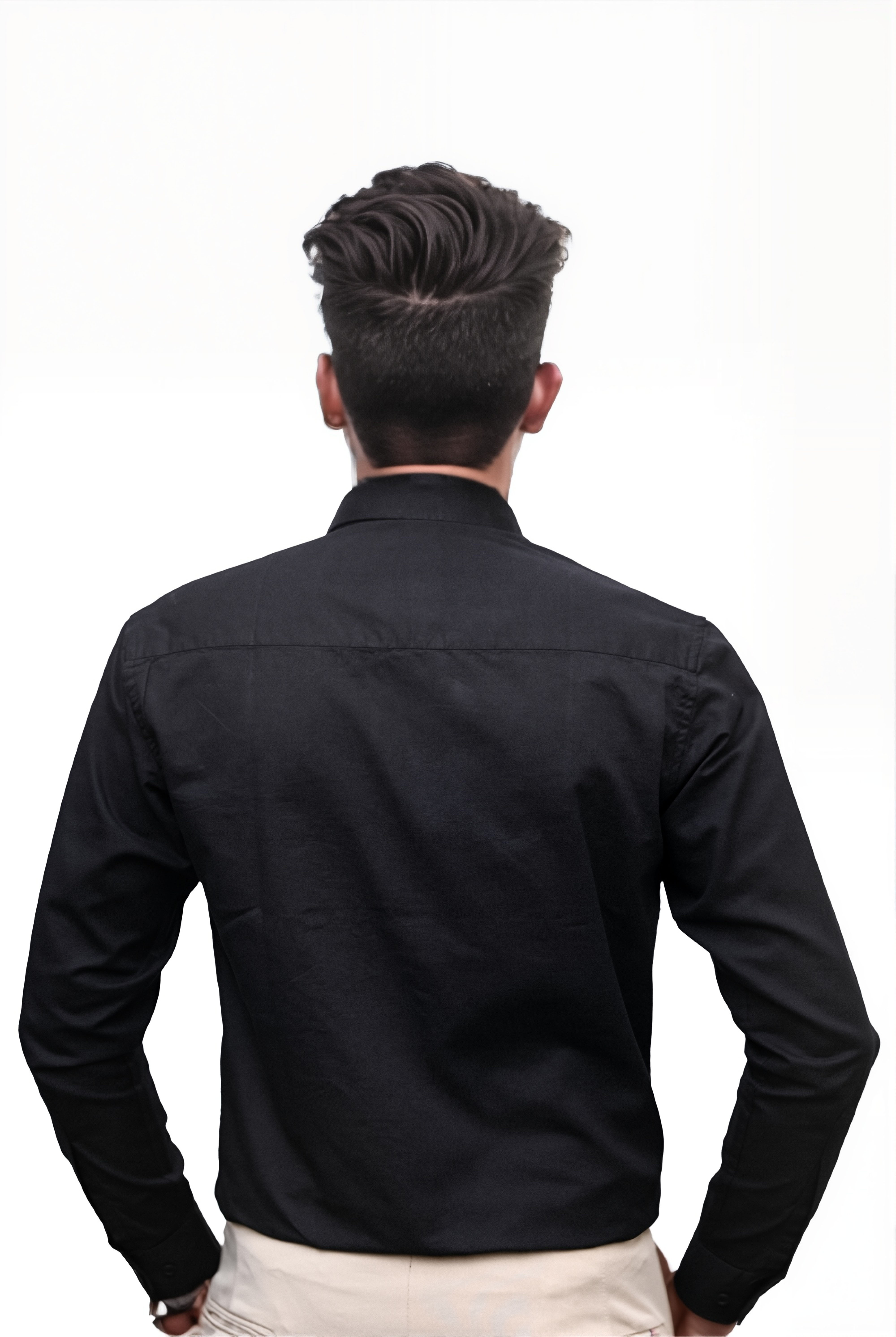 Men’s Black Colour Oxford Shirt – 100% Cotton, Slim Fit, Smart Everyday Wear