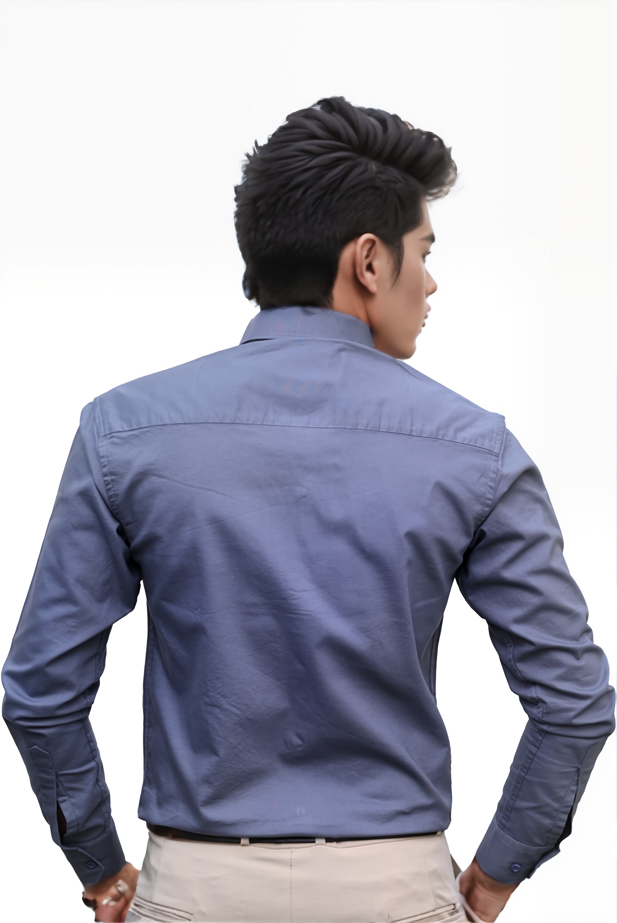 Men’s Dark Grey Colour Oxford Shirt – 100% Cotton, Slim Fit, Smart Everyday Wear