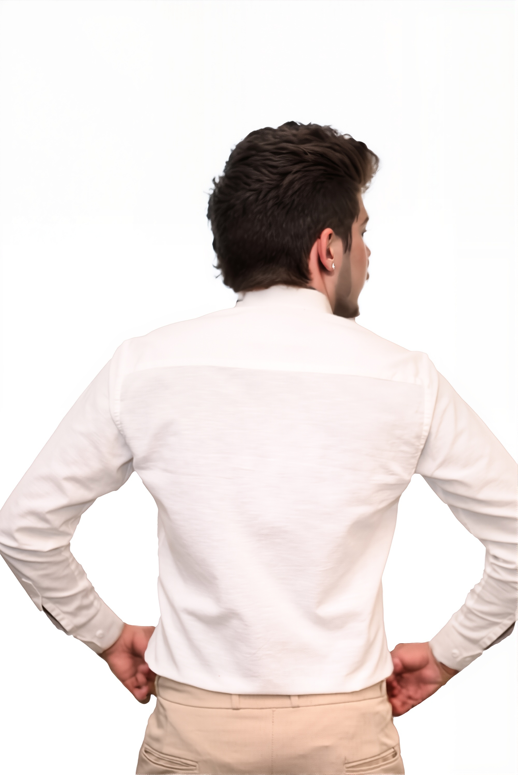 Men’s White Colour Premium Cotton Linen Shirt – Slim Fit, Smart Casual & Club Wear