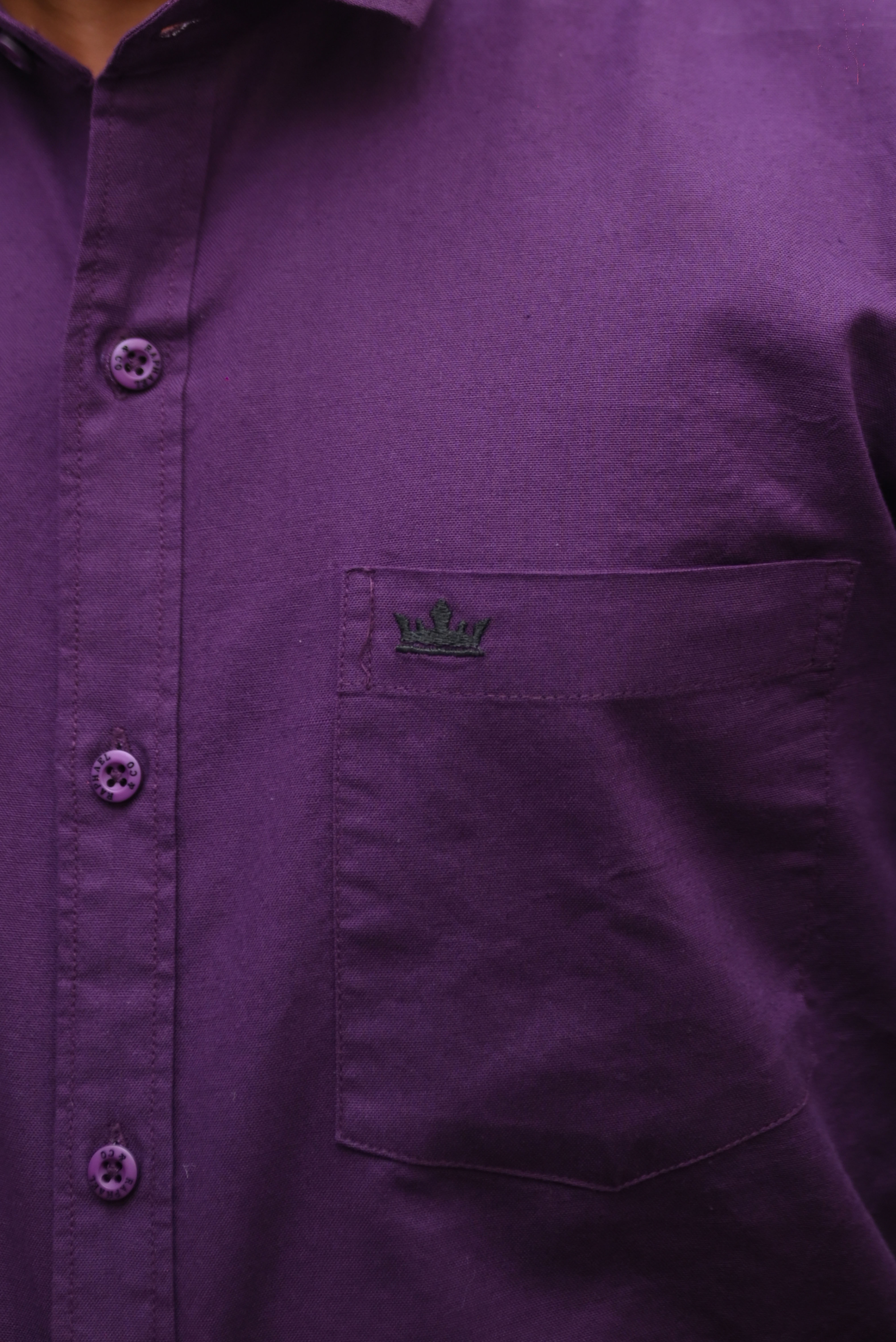 Men’s Purple Colour Oxford Shirt – 100% Cotton, Slim Fit, Smart Everyday Wear