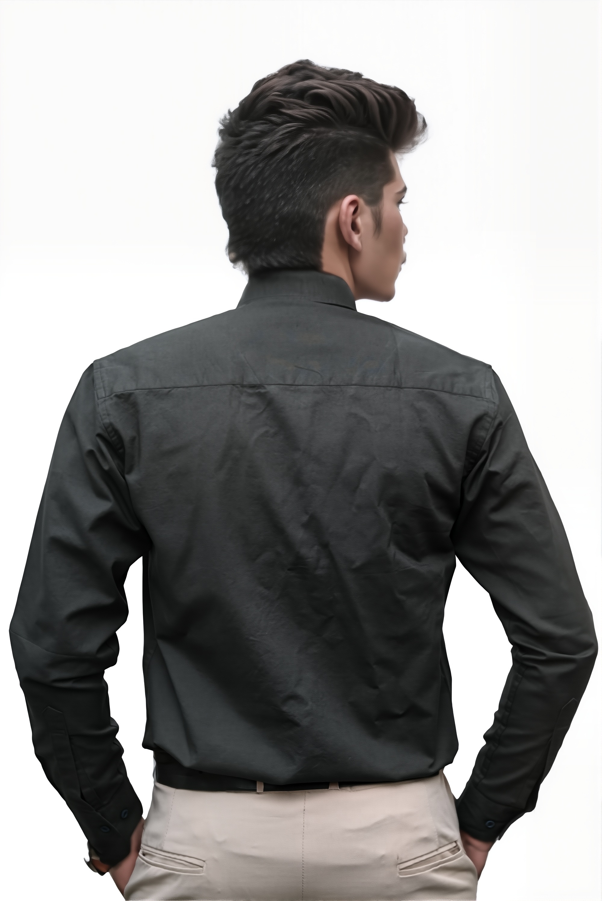 Men’s Dark Green Colour Oxford Shirt – 100% Cotton, Slim Fit, Smart Everyday Wear