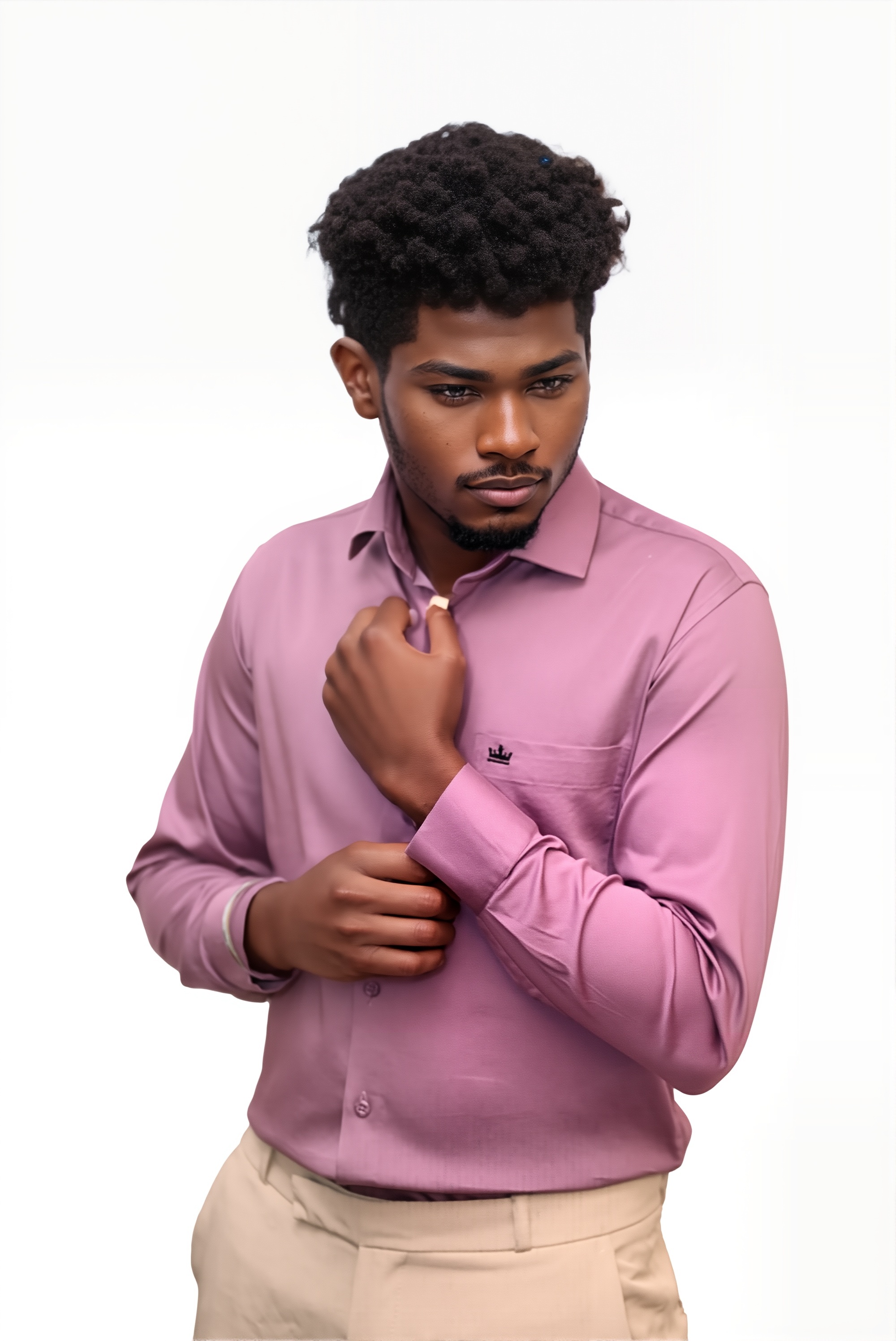 Men’s Purple Colour Cotton-Satin Lycra Shirt – Slim Fit, 2-Way Stretch, Smart & Club Wear