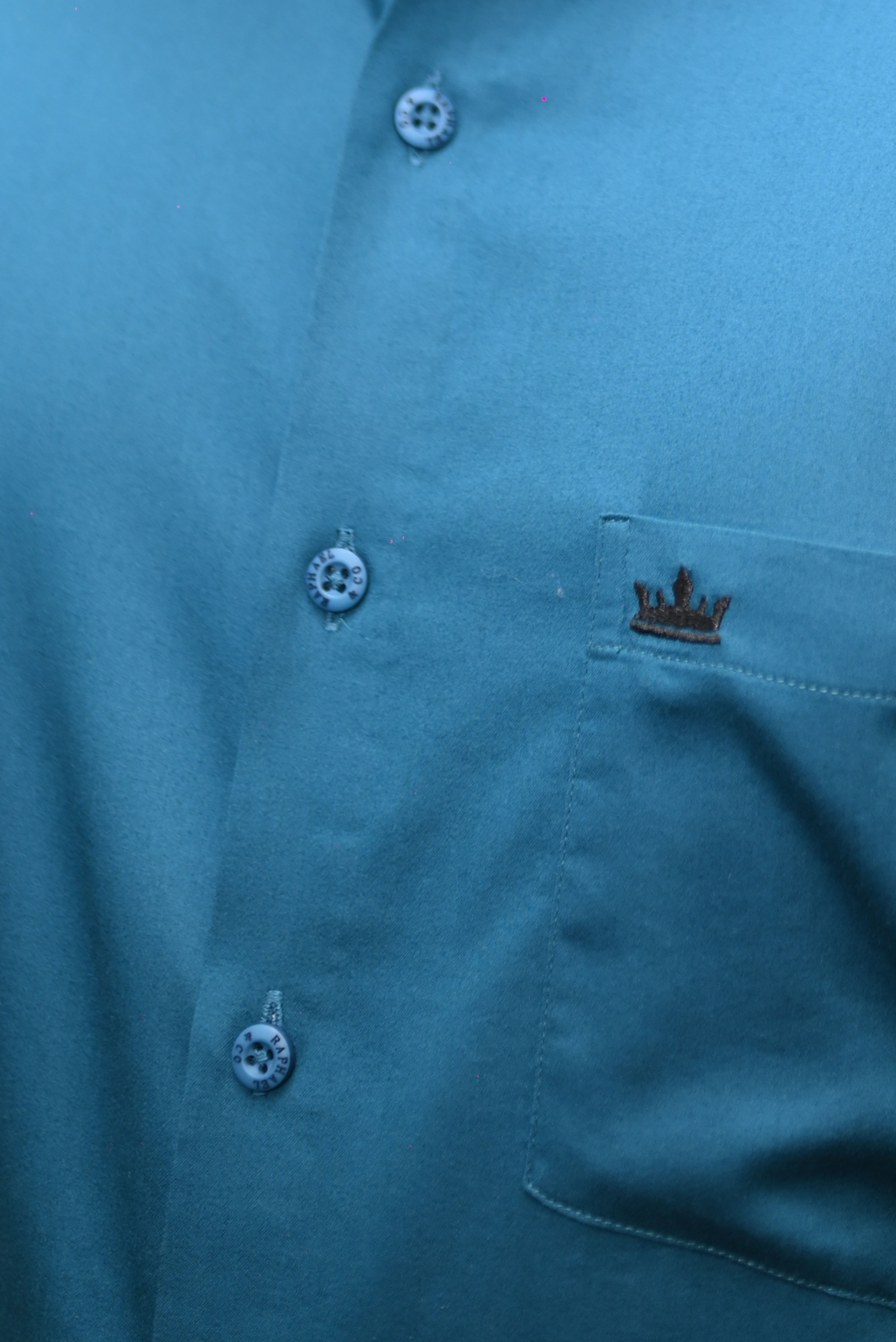 Men’s Teal Colour Cotton-Satin Lycra Shirt – Slim Fit, 2-Way Stretch, Smart & Club Wear