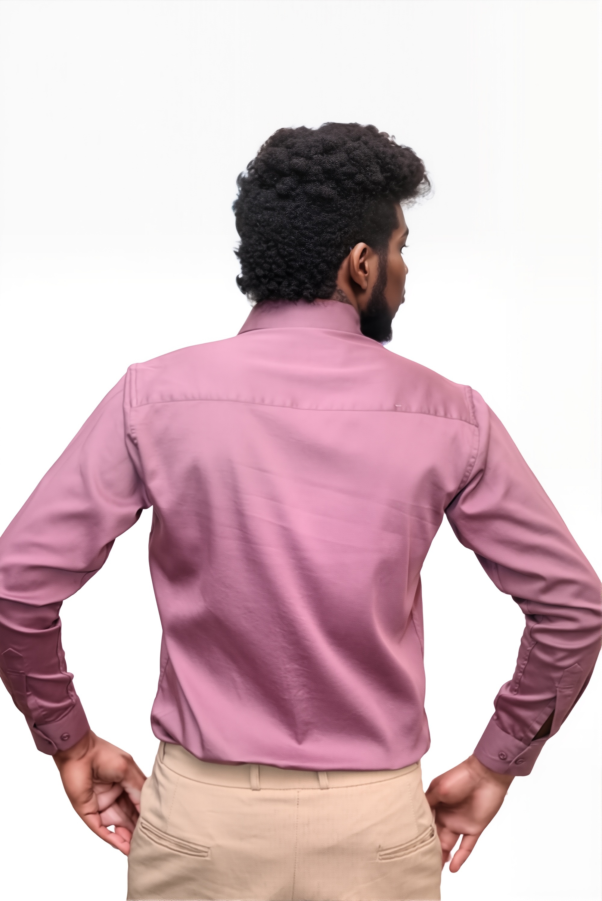 Men’s Purple Colour Cotton-Satin Lycra Shirt – Slim Fit, 2-Way Stretch, Smart & Club Wear