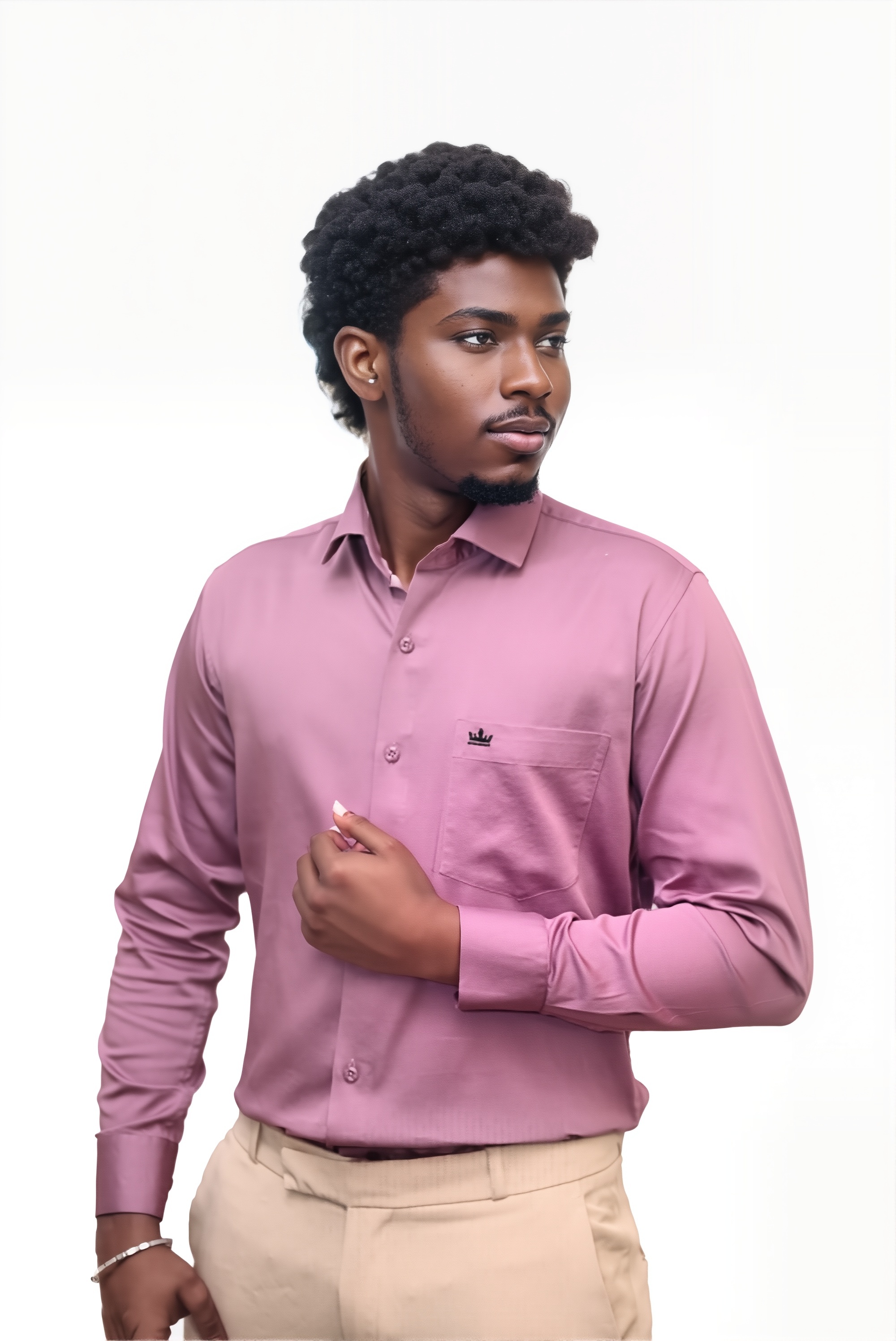 Men’s Purple Colour Cotton-Satin Lycra Shirt – Slim Fit, 2-Way Stretch, Smart & Club Wear