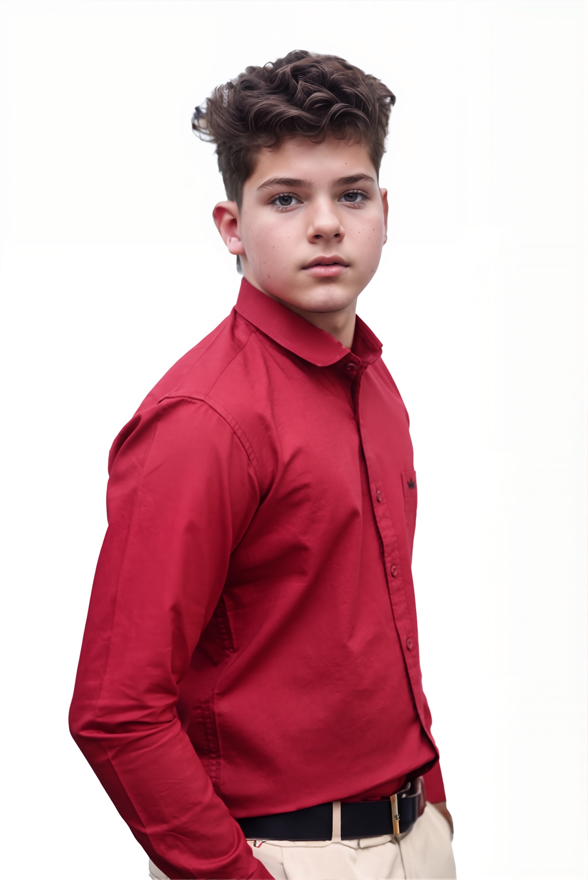 Men’s Maroon Colour Oxford Shirt – 100% Cotton, Slim Fit, Smart Everyday Wear